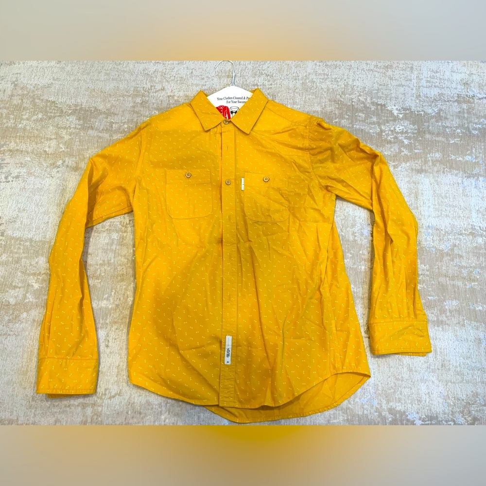 Marc Ecko “Cut And Sew” Yellow Button Down Shirt